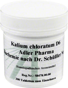 Adler Pharma Biochemie 4 Kalium Chlor. D 6 Tabletten (200 Stk.)