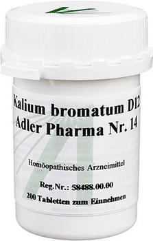 Adler Pharma Biochemie 14 Kalium Brom. D 12 Tabletten (200 Stk.)