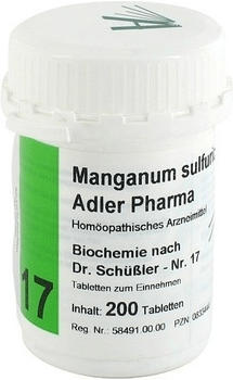 Adler Pharma Biochemie Adler 17 Manganum Sulf. D 12 Tabletten (200 Stk.)