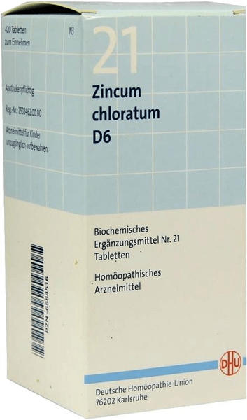 DHU Biochemie 21 Zincum chloratum D 6 Tabletten (420 Stk.)