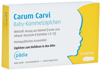Pädia Arzneimittel Carum Carvi Baby-Kümmelzäpfchen (10 Stk.)