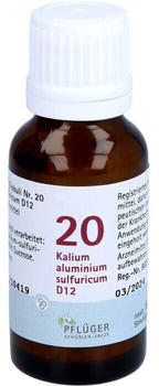 A. Pflüger Biochemie 20 Kalium aluminium sulfuricum D12 Globuli (15g)