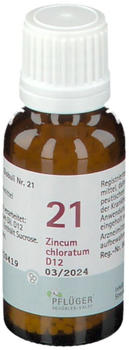 A. Pflüger Biochemie Schüßler-Salz Nr.21 Zincum chloratum D12 Globuli (15g) A. Pflüger Biochemie Schüßler-Salz Nr.21 Zincum chloratum D12 Globuli (15g)