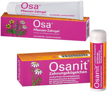 Dr. A. & L. Schmidgall Osanit Zahnungskügelchen + Osa Pflanzen-Zahngel Set