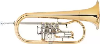 Lechgold FH-24GL Konzert-Flügelhorn Bb, Drehventil, Goldmessing lackiert (00105458)