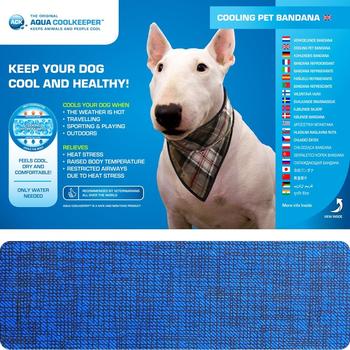 Aqua Coolkeeper Kühlendes Bandana für Hunde XXS blau