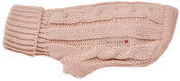 Wolters Zopf-Strickpullover für Mops & Co. rosa Rücken: 30cm (38157)