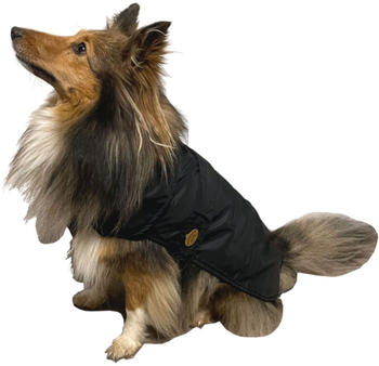 Fashion Dog Hunde-Regenmantel mit Fleecefutter schwarz 80cm (11080N)