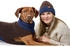 HUNTER Hundepullover Odense mit Mütze 40 braun/blau
