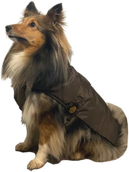 Fashion Dog Hunde-Regenmantel mit Fleecefutter braun 33cm (11033M)