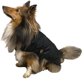 Fashion Dog Hunde-Regenmantel mit Fleecefutter schwarz 39cm (11039N)