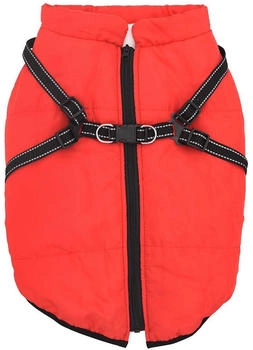 vidaXL Hundemantel mit Geschirr Wasserdicht Reflektierend Rot L52