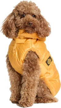 Fashion Dog Hunde-Steppmantel mit abnehmbarer Kapuze Ocker-Gelb 60 cm
