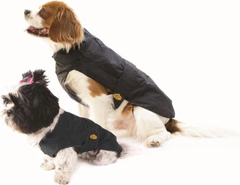 Fashion Dog Regenmantel für Hunde Schwarz 47 cm
