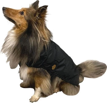 Fashion Dog Hunde-Regenmantel mit Fleecefutter Schwarz 30 cm