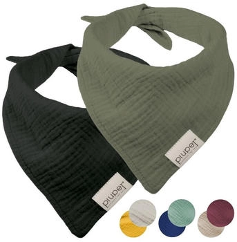 PiuPet Hundehalstuch-Set schwarz/ grün L