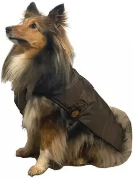 Fashion Dog Hunde-Regenmantel mit Fleecefutter Braun 39 cm