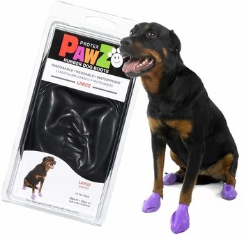 Pawz Pawz Dog shoe L 10.2cm black 12 pcs - (278097) L