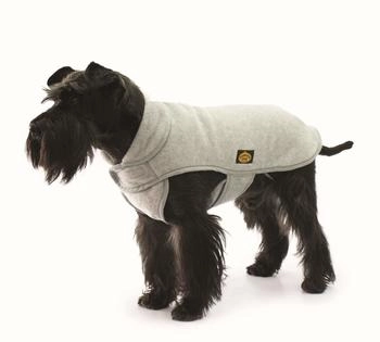 Fashion Dog Fleece-Hundemantel Grau 39 cm
