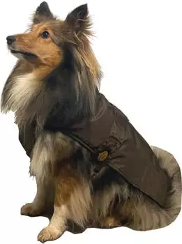 Fashion Dog Hunde-Regenmantel mit Fleecefutter Braun 47 cm