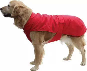 Fashion Dog Hunde-Regenmantel mit Fleecefutter Rot 33 cm