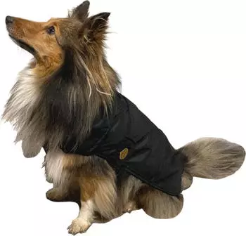 Fashion Dog Hunde-Regenmantel mit Fleecefutter Schwarz 60 cm