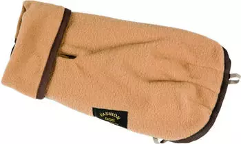 Fashion Dog Fleece-Hundemantel Camel/Beige 75 cm
