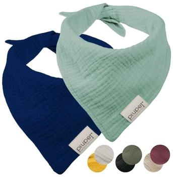 PiuPet Hundehalstuch-Set blau/ türkis L