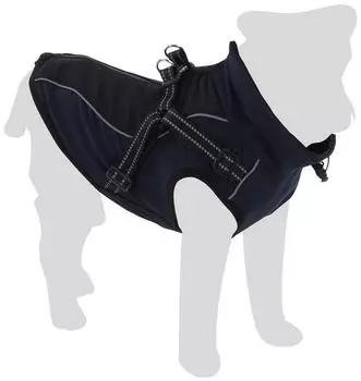 Flamingo Mantel Dexter dunkelblau/schwarz R&uuml;ckenl&auml;nge: 30 cm