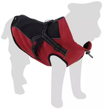 Flamingo Mantel Dexter rot/schwarz R&uuml;ckenl&auml;nge: 30 cm