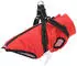 vidaXL Hundemantel mit Geschirr Rot L40 Fleece und Polyester