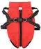 vidaXL Hundemantel mit Geschirr Rot L40 Fleece und Polyester