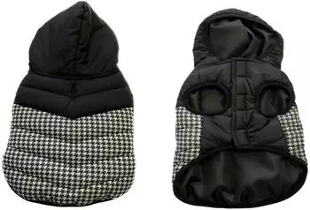 Duvo+ Hundemantel gefüttert schwarz/weiß Gr. XS