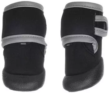 Flamingo Hundeschuhe Laky schwarz Gr. XS (2 Stk.)
