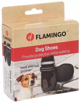 Flamingo Hundeschuhe Glea schwarz Gr. XXXL (2 Stk.)