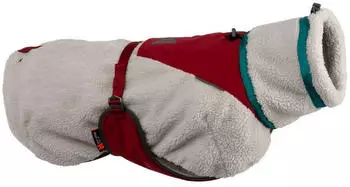 Non-stop dogwear Trekking Fleece Jacket grau/weinrot/t&uuml;rkis Gr. 50