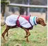 Non-stop dogwear Trekking Fleece Jacket grau/weinrot/türkis Gr. 50