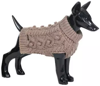 Paikka Handmade Knit Sweater taupe Rückenlänge: 20 cm