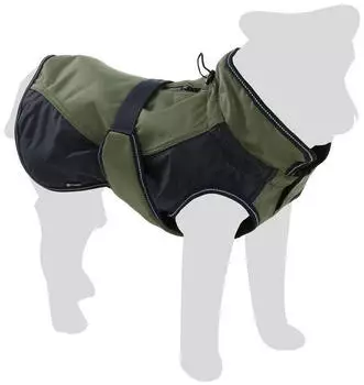 Flamingo Wintermantel Eisberg khaki/dunkelblau R&uuml;ckenl&auml;nge: 30 cm