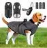 Lovpet Hundejacke mit Geschirr, gefüttert, wasserdicht, anthrazit, 5XL