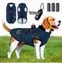 Lovpet Hundejacke mit Geschirr, gefüttert, wasserdicht, navyblau, 5XL