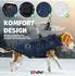 Lovpet Hundejacke mit Geschirr, gefüttert, wasserdicht, navyblau, 5XL