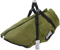 vidaXL Hundemantel Olivegr&uuml;n L48 Fleece und Polyester