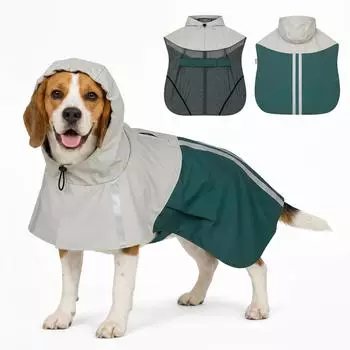 Pawhut Hunde-Regenjacke wasserdicht, atmungsaktiv, reflektierend, Größe M