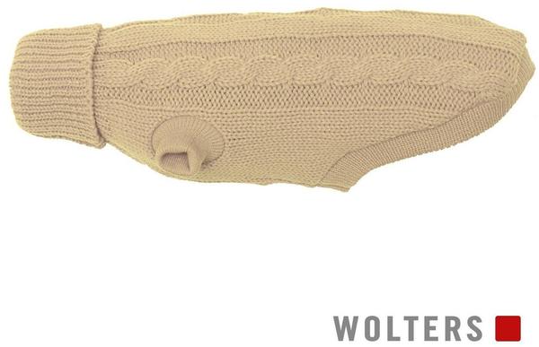 Wolters Zopf-Strickpullover Mops & Co 45cm beige