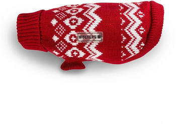 Wolters Strickpullover Norweger Mops & Co 40cm rot/wei&szlig;