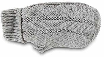 Wolters Zopf-Strickpullover Mops & Co 50cm silber