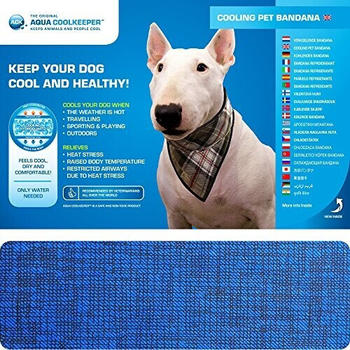 Aqua Coolkeeper Kühlendes Bandana für Hunde XXL blau