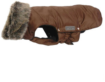 Wolters Hundeparka inkl. Fellkragen 48cm R&uuml;cken Hals 46cm Brust 60 - 72cm braun (W49942)
