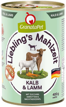 GranataPet Liebling's Mahlzeit Hunde-Nassfutter Kalb & Lamm 400g
